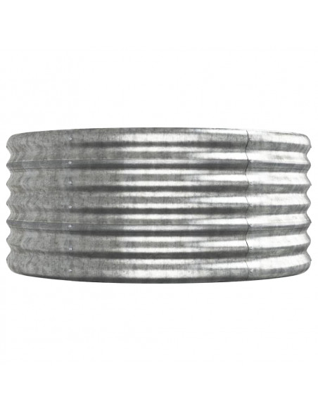 Letto Giardino Acciaio Verniciato a Polvere 440x80x36cm Argento