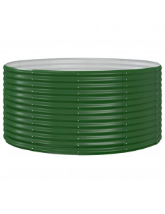 Letto Giardino Acciaio Verniciato Polvere 140x140x68cm Verde