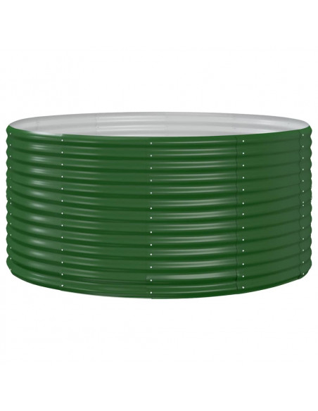 Letto Giardino Acciaio Verniciato Polvere 140x140x68cm Verde