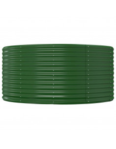 Letto Giardino Acciaio Verniciato Polvere 140x140x68cm Verde 2