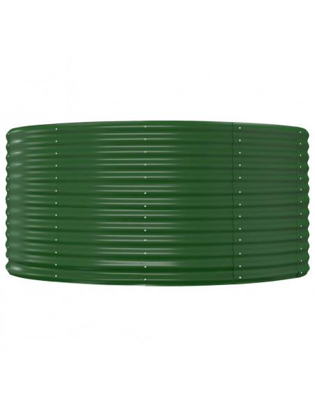 Letto Giardino Acciaio Verniciato Polvere 140x140x68cm Verde