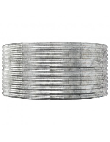 Letto Giardino Acciaio Verniciato Polvere 140x140x68 cm Argento