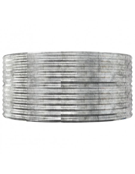 Letto Giardino Acciaio Verniciato Polvere 140x140x68 cm Argento