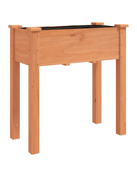 Fioriera con Fodera Marrone 71x37x76 cm Legno Massello di Abete