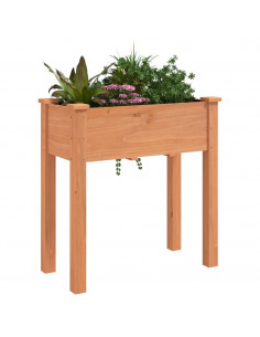 Fioriera con Fodera Marrone 71x37x76 cm Legno Massello di Abete 2