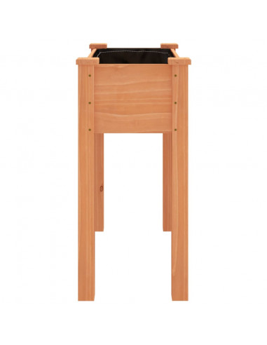 Fioriera con Fodera Marrone 71x37x76 cm Legno Massello di Abete