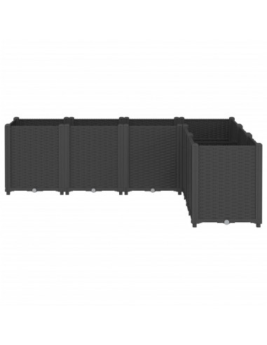 Fioriera da Giardino Nera 160x120x53 cm in PP