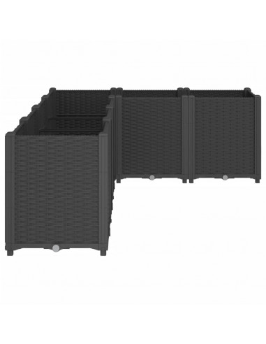 Fioriera da Giardino Nera 160x120x53 cm in PP