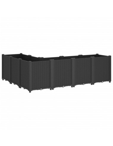 Fioriera da Giardino Nera 160x120x53 cm in PP