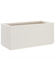 Fioriera da Giardino Bianca 80x36x35 cm in PP