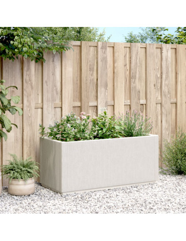 Fioriera da Giardino Bianca 80x36x35 cm in PP