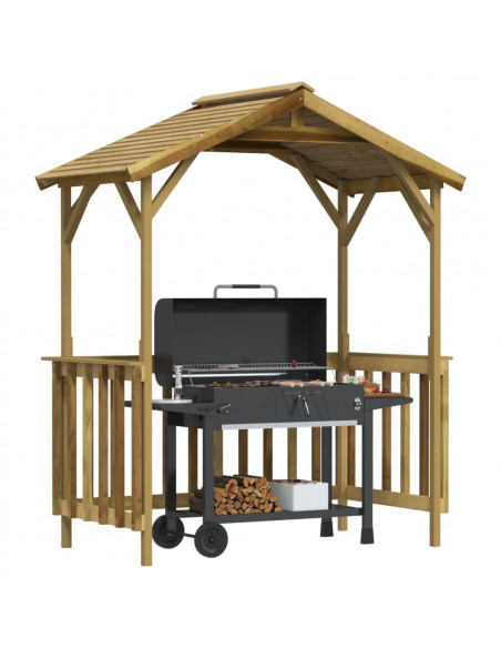 Capanno per Barbecue 163,5x93x210 cm in Pino Impregnato