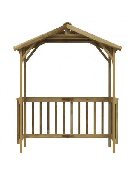 Capanno per Barbecue 163,5x93x210 cm in Pino Impregnato