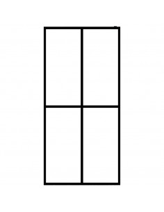 Cabina Doccia con Schermo in Vetro Temperato Glassato 90x195 cm 2