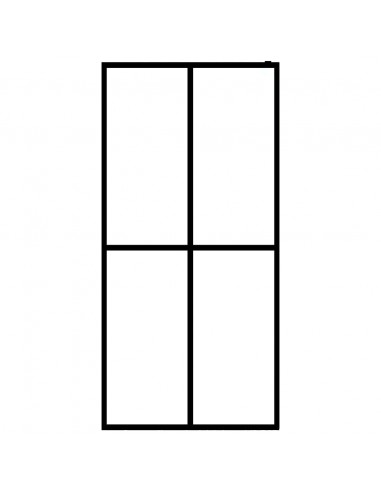 Cabina Doccia con Schermo in Vetro Temperato Glassato 90x195 cm