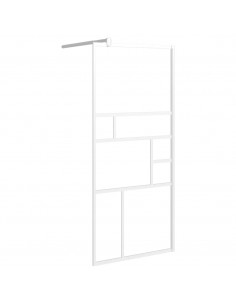 Parete per Doccia Walk in 90x195 cm in Vetro ESG Bianco