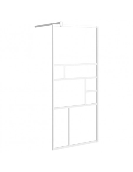 Parete per Doccia Walk in 90x195 cm in Vetro ESG Bianco