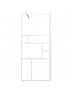 Parete per Doccia Walk in 90x195 cm in Vetro ESG Bianco 2