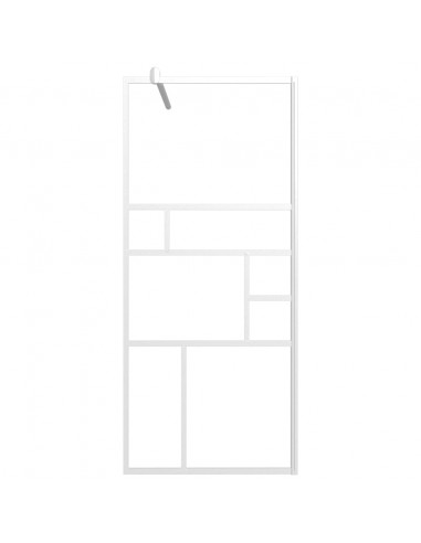 Parete per Doccia Walk in 90x195 cm in Vetro ESG Bianco