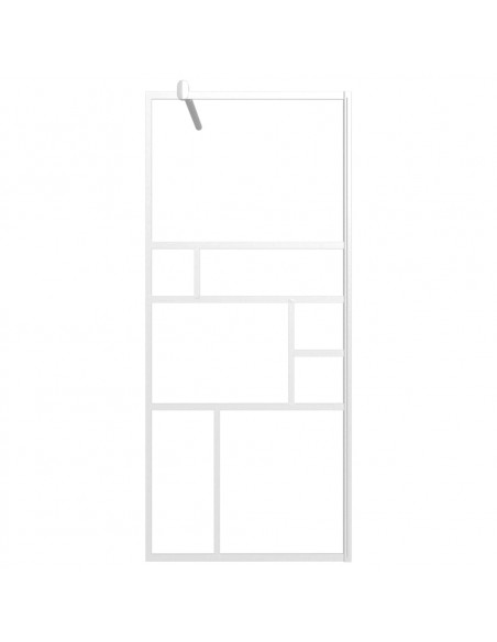 Parete per Doccia Walk in 90x195 cm in Vetro ESG Bianco