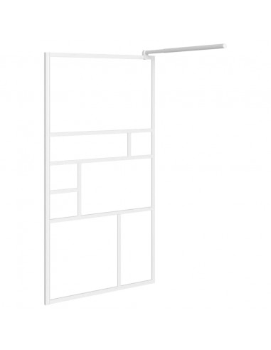 Parete per Doccia Walk in 90x195 cm in Vetro ESG Bianco