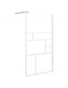 Parete per Doccia Walk in 115x195 cm in Vetro ESG Bianco