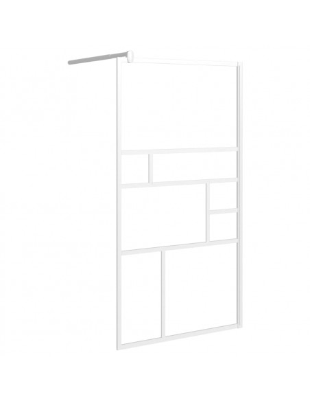 Parete per Doccia Walk in 115x195 cm in Vetro ESG Bianco