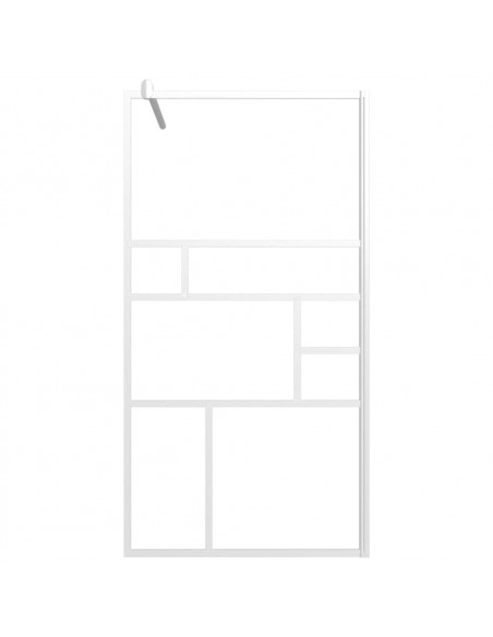 Parete per Doccia Walk in 115x195 cm in Vetro ESG Bianco