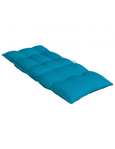 Cuscini Sedia con Schienale Alto 2 pz Blu Chiaro Tessuto Oxford