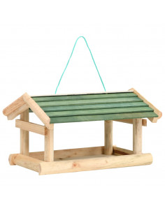 Mangiatoia per Uccelli in Legno Massello 35x29,5x21cm