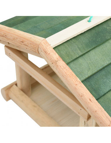 Mangiatoia per Uccelli in Legno Massello 35x29,5x21cm