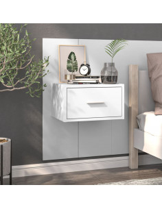 Comodini a Parete 2 pz Bianchi 2