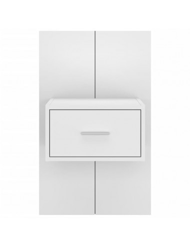 Comodini a Parete 2 pz Bianchi