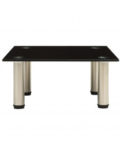 Mobile Porta TV Nero 40x35x17 cm in Vetro Temperato 2