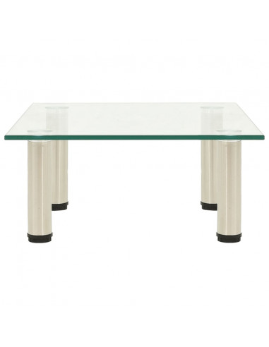 322760  TV Stand Transparent 40x35x17 cm Tempered Glass