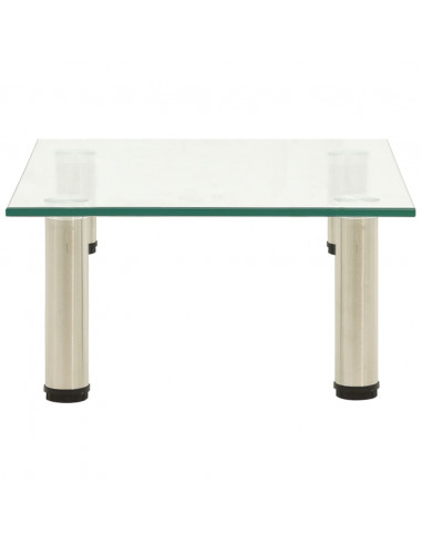 322760  TV Stand Transparent 40x35x17 cm Tempered Glass