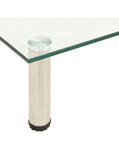 322760  TV Stand Transparent 40x35x17 cm Tempered Glass