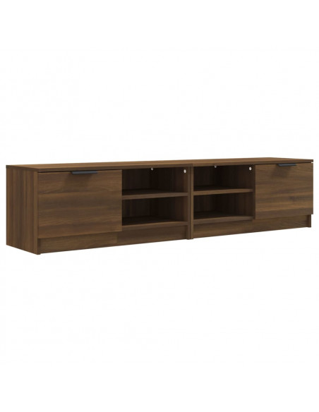 Mobili TV 2 pz Rovere Marrone 80x35x36,5cm in Legno Multistrato