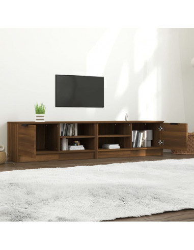 Mobili TV 2 pz Rovere Marrone 80x35x36,5cm in Legno Multistrato