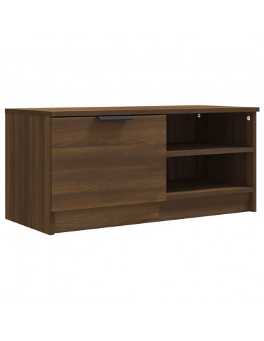 Mobili TV 2 pz Rovere Marrone 80x35x36,5cm in Legno Multistrato