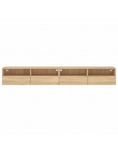 Mobili TV Muro 2pz Rovere Sonoma 100x30x30 cm Legno Multistrato