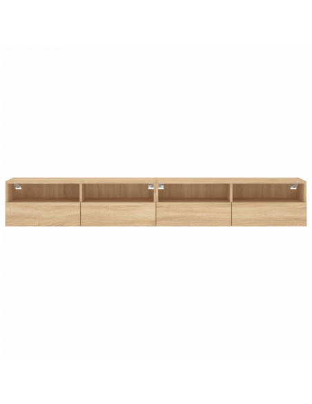 Mobili TV Muro 2pz Rovere Sonoma 100x30x30 cm Legno Multistrato