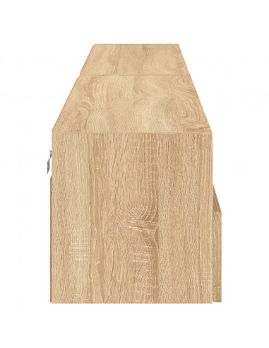 Mobili TV Muro 2pz Rovere Sonoma 100x30x30 cm Legno Multistrato