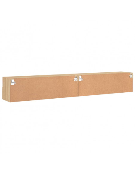 Mobili TV Muro 2pz Rovere Sonoma 100x30x30 cm Legno Multistrato