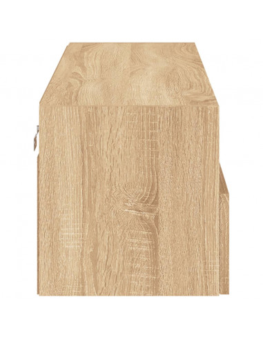 Mobile TV Parete Rovere Sonoma 100x30x30cm in Legno Multistrato
