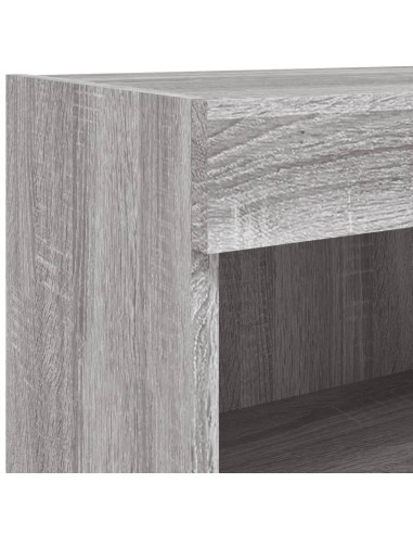 Mobile Porta TV con Luci LED Grigio Sonoma 80x30x30 cm