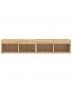 Mobili TV con Luci LED 2pz Rovere Sonoma 80x30x30 cm 2