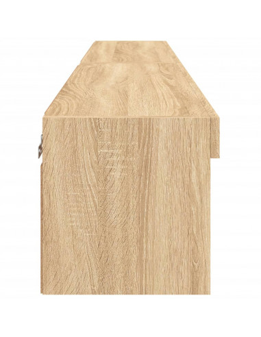 Mobili TV con Luci LED 2pz Rovere Sonoma 80x30x30 cm