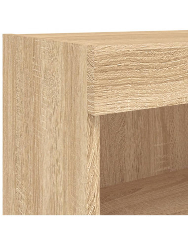 Mobili TV con Luci LED 2pz Rovere Sonoma 80x30x30 cm