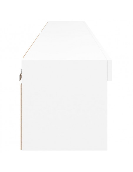 Mobili Porta TV con Luci LED 2 pz Bianchi 80x30x30 cm
